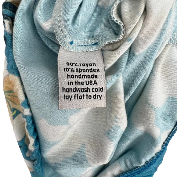 Free People X Novella Royale The Janis Bells in Aqua Lillies Size Medium NWOT - Picture 8 of 12